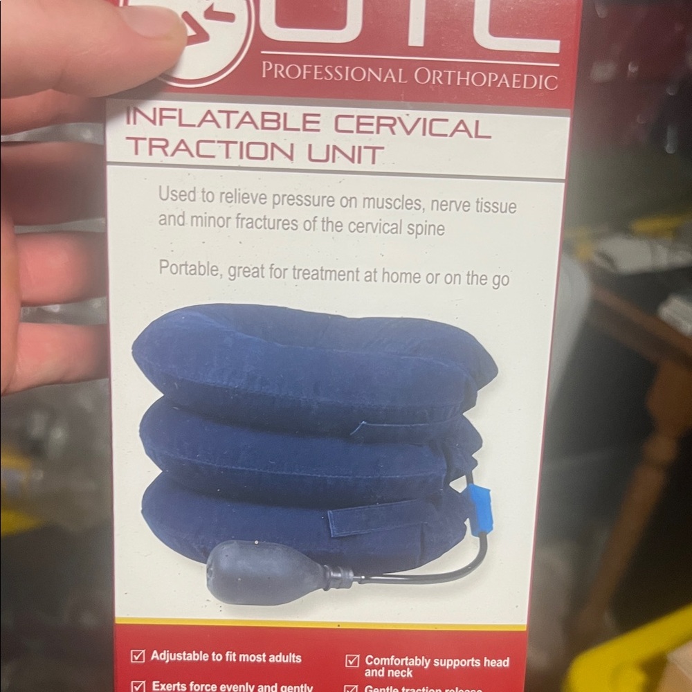 Inflatable Cervical Traction Unit - Blue